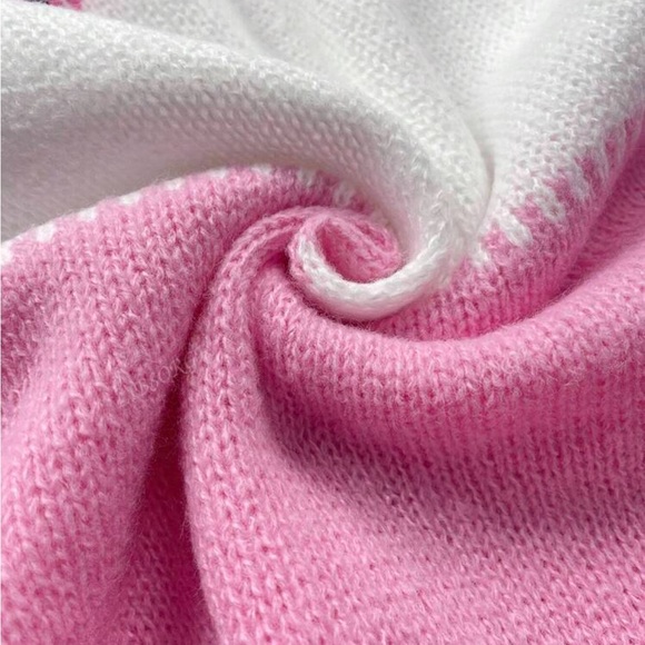 Comfy Leopard color Block Stripe Pattern Long Sleeve Knit Sweater Top - Picture 4 of 10